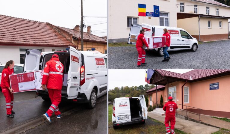 Crucea Roșie Română și Ariston Thermo România au dotat 14 școli din Munții Apuseni cu boilere performante