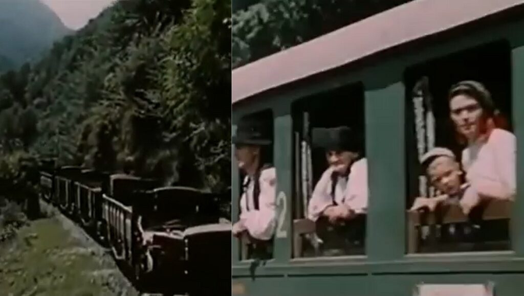 (VIDEO) Mocănița din Ţara Moţilor, pe Valea Arieşului, documentar de arhivă din anii `70