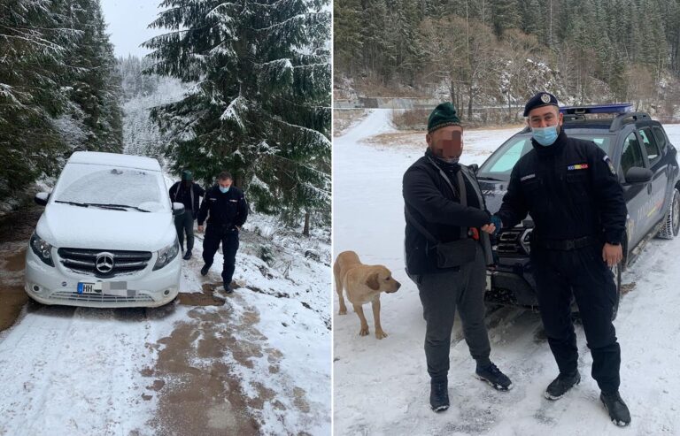 Chinezul depistat în Huedin cu o mașina furată, a fost salvat de jandarmi, de pe un drum izolat din Apuseni