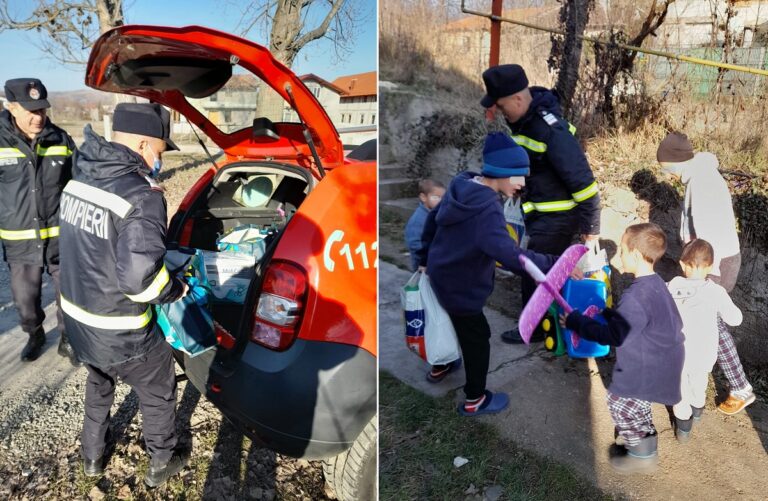 Pompierii din Brad au dus cadouri din partea lui Moș Crăciun câtorva zeci de copii din Zdrapţi, Crişcior, Uibăreşti și Tomeşti