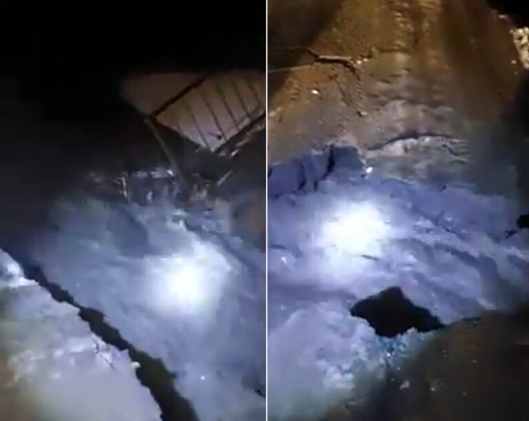 (VIDEO): Drumul comunal 90, către Poiana Sohodol, este impracticabil! A fost rupt de ape!