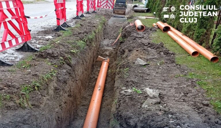 Se extinde canalizarea menajeră în Gilău