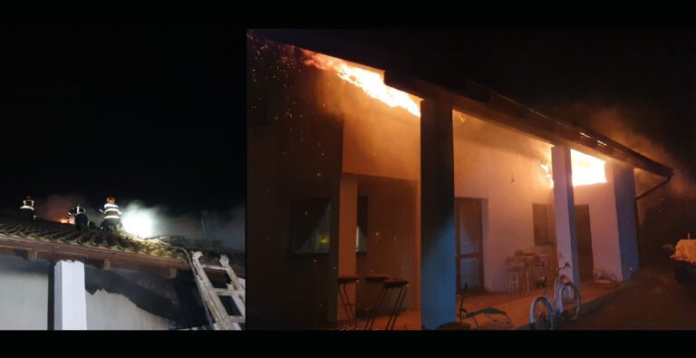 (VIDEO) Incendiu în Șard, într-o cameră a unei centrale termice pe lemne de foc