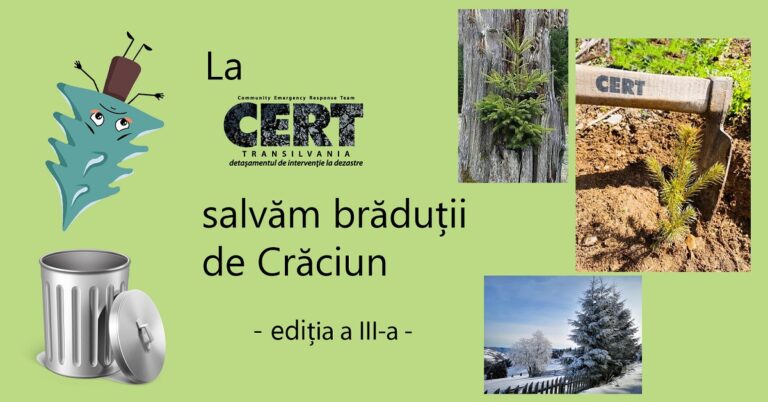 CERT Transilvania: Salvăm brăduții de Crăciun!