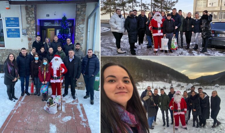TSD Brad a continuat acțiunea de dăruire a cadourilor de Crăciun, din Brad, până sus la munte, în Bulzeștii de Sus