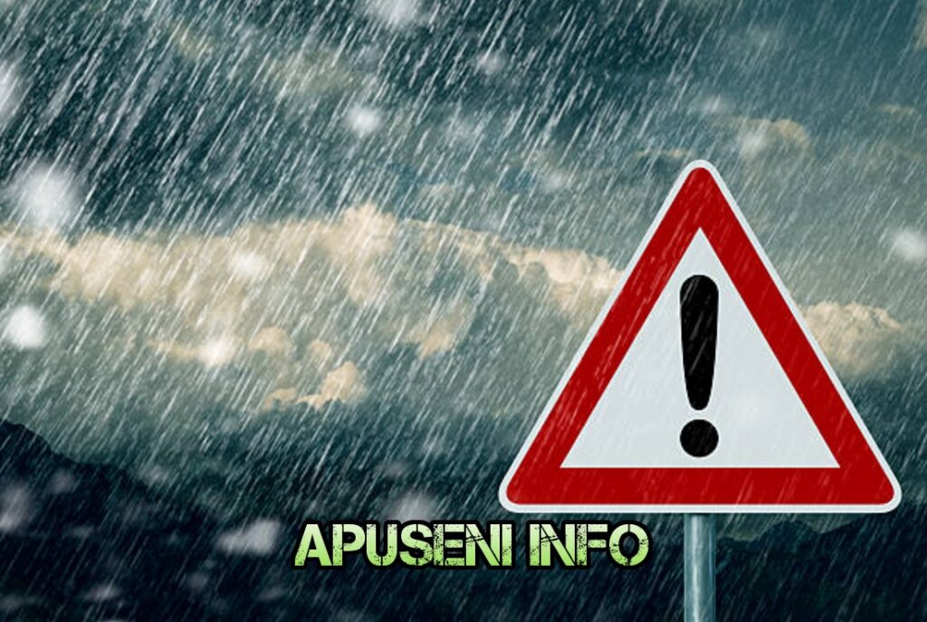 COD GALBEN de precipitații, vânt și polei în Munții Metaliferi și Munții Trascăului!