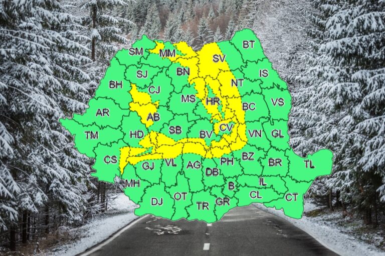 Cod Galben de viscol în Munții Apuseni: Zăpada va fi troienită iar vizibilitatea va fi redusă