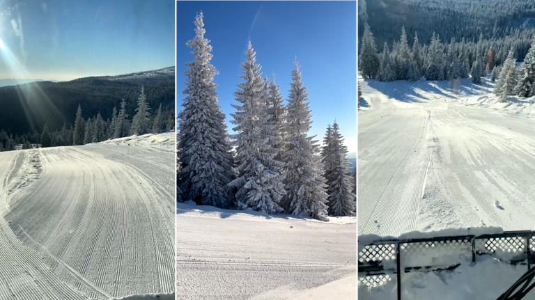 (VIDEO) Clujeni, urcați la munte! Vreme SENZAȚIONALĂ de schiat la Buscat Resort – Băișoara!