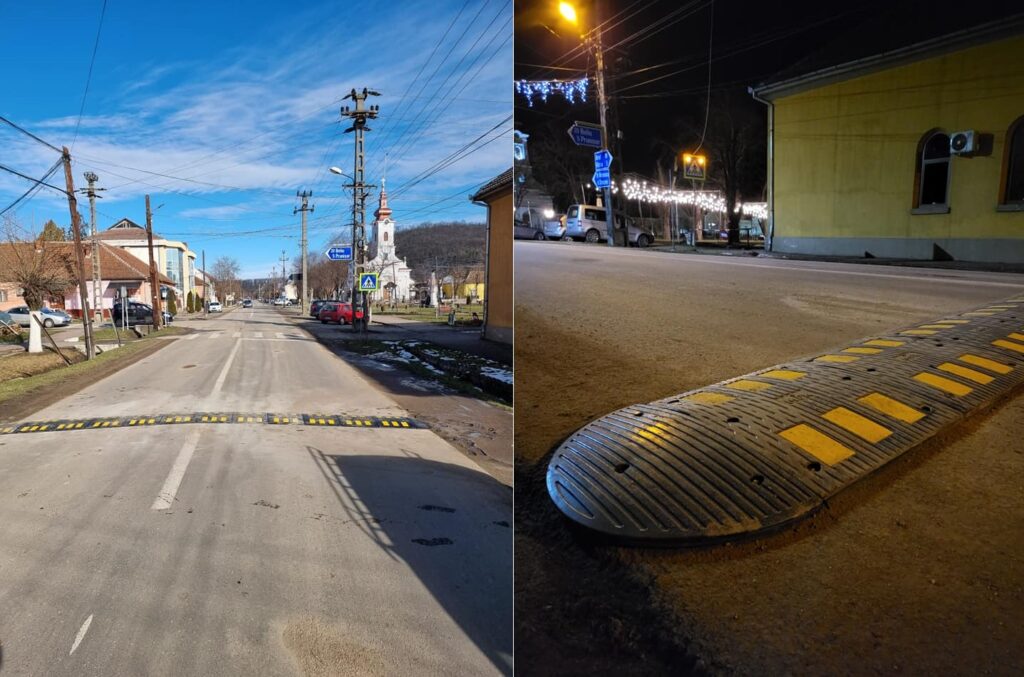 Se montează indicatoare trecere pietoni cu semnale luminoase în Sebiș