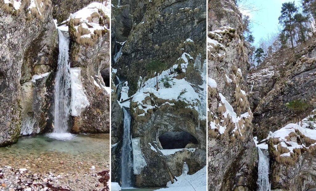 (VIDEO) Cascada Oșelu, oferă un spectacol încântător și în luna lui făurar