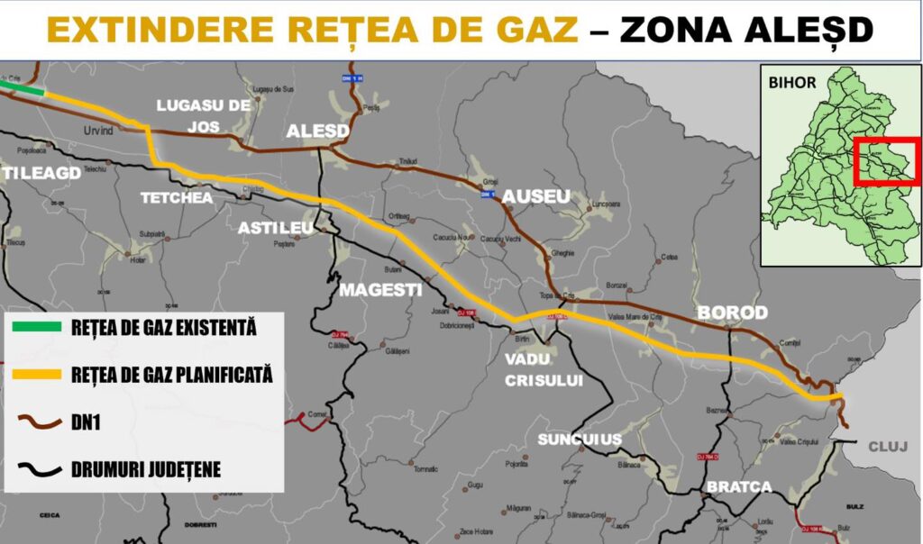 Se extinde magistrala de gaz în zona Aleșd