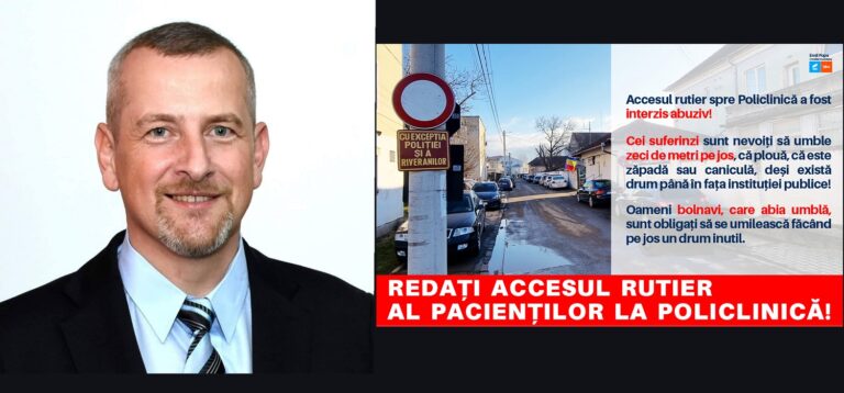 Emil Popa (USR Beiuș): Accesul rutier la Policlinica din Beiuș a fost nejustificat blocat!