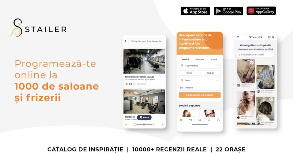 Stailer – aplicația care facilitează mămicilor programările la salon