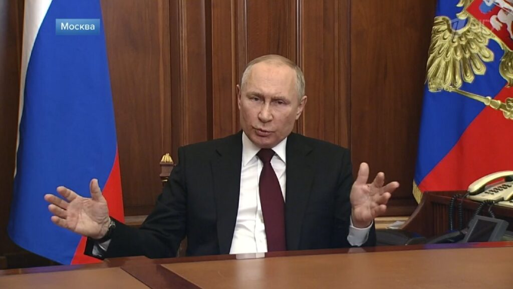(VIDEO) Vladimir Putin recunoaște independența regiunilor separatiste din Estul Ucrainei, Donețk și Lugansk