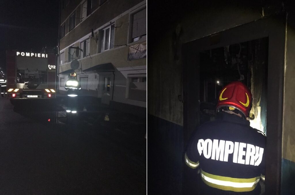 Pompierii din Beiuș au salvat patru beiușeni dintr-un incendiu produs la o garsonieră