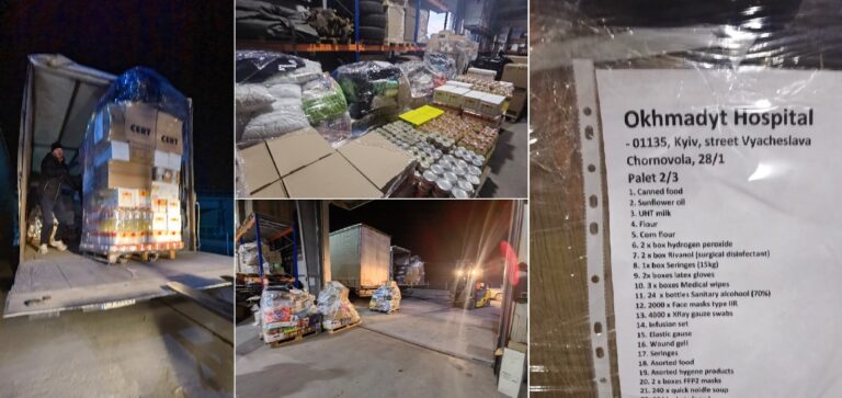 CERT Transilvania: 10 paleți cu alimente, medicamente și alte echipamente au luat drumul Ucrainei
