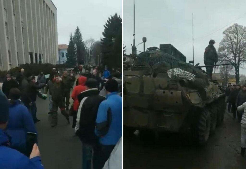 (VIDEO) Soldații ruși au fost luați la rost de ucrainenii din Konotop! Primarul localității, către ruși: Facem cocktailuri, luăm armele și luptăm