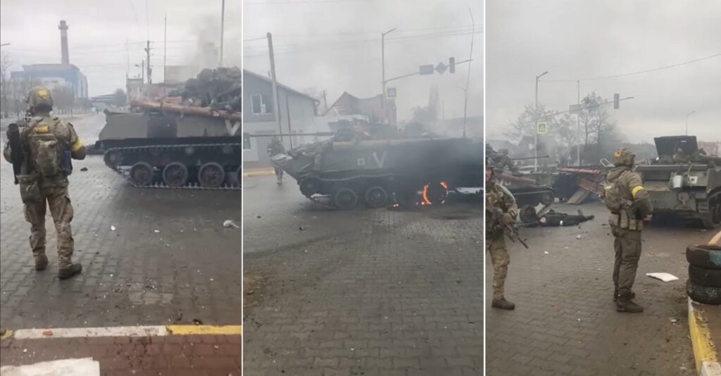 (VIDEO) Tancuri rusești FĂCUTE PRAF de armata ucraineană! 217 tancuri, 900 de blindate și 30 de avioane rusești au fost distruse!