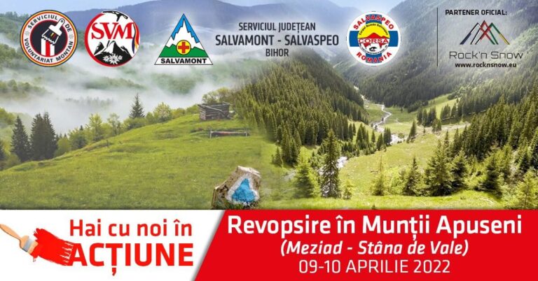 Revopsire în Munții Apuseni, în zona Meziad – Stâna de Vale