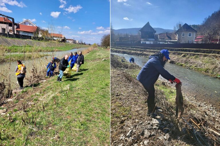 Mai mulți voluntari au ecologizat Crișul Alb, Valea Vața, Valea Hălmăgel și râul Bănești