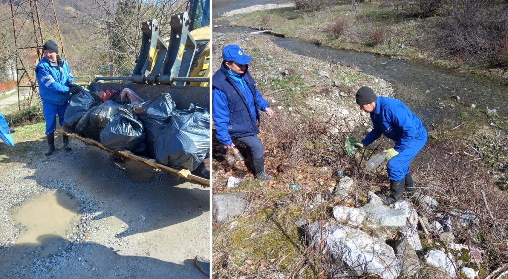 Apa „curată” de munte din Valea Iadului, plină de gunoaie: Voluntarii strâng mizeria lăsată de turiști sau localnicii nesimțiți!