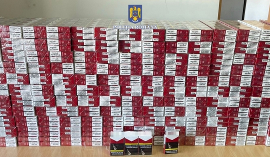 Peste 34.000 de țigarete nemarcate legal au fost confiscate în Ștei, pe DN76, de la un bărbat din Criștioru de Jos
