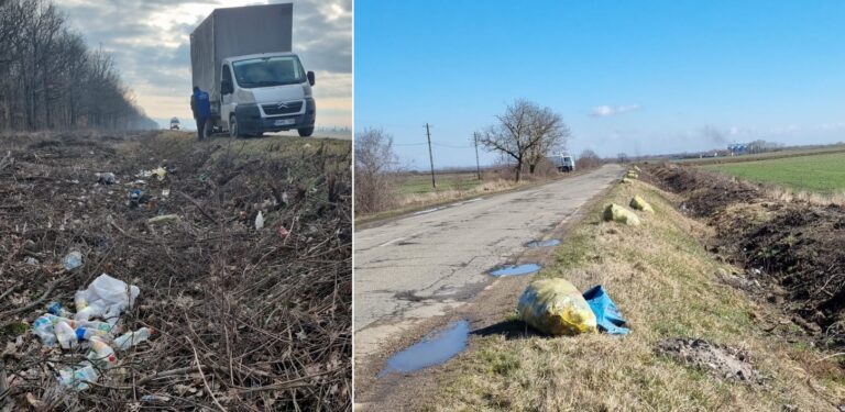36 de tone de deșeuri pe marginea drumurilor din Bihor: Nesimțiții vor fi filmați de acum înainte!