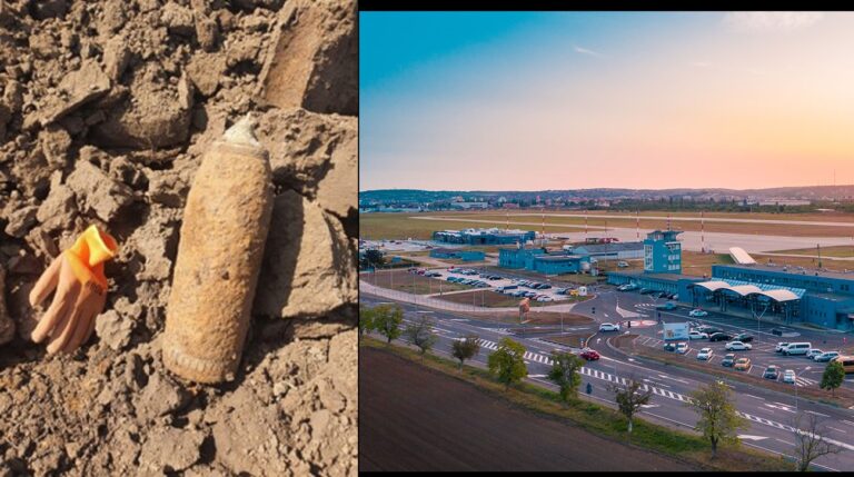 Muniții din al Doilea Război Mondial descoperite în zona terminalului cargo al Aeroportului Oradea și în Borș
