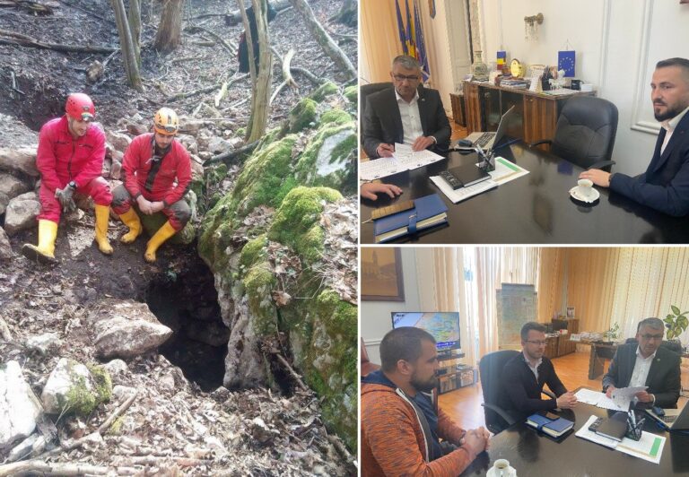 Speologia din Țara Zarandului, prioritate județeană: Speologii brădeni Andrei Giurgiu și Alex Lupea, acord cu Prefectul Călin Marian
