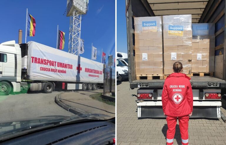 Crucea Roşie Alba a mai trimis în Ucraina 16 tone de produse lactate şi băuturi hipercalorice