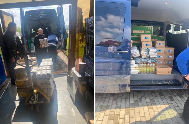 CERT Transilvania a venit în ajutorul a zeci de copilași și bebeluși ucraineni, găzduiți în mănăstirea Bănceni de lângă Cernăuți