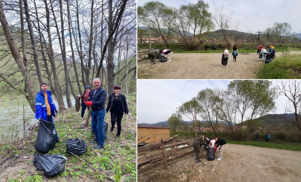 S-au colectat 170 saci cu deșeuri la o acțiune de ecologizare în Sălciua