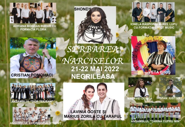 După doi ani revine Serbarea Narciselor Negrileasa: Veta Biris, părintele Pomohaci vor fi vedetele evenimentului!