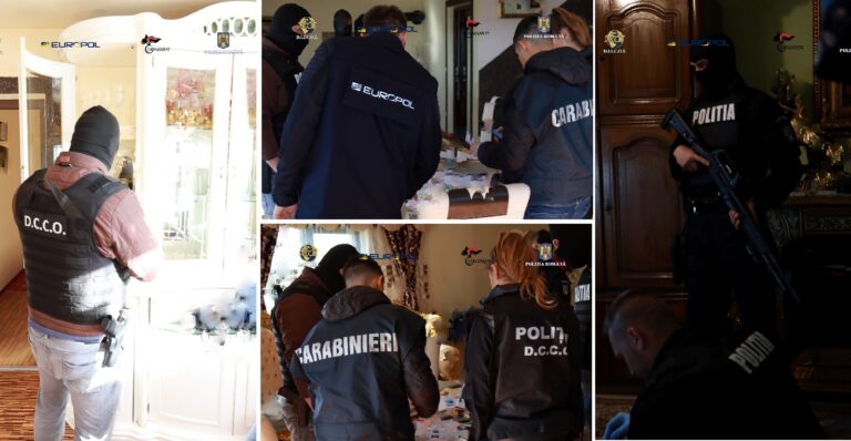 (VIDEO) Grupare de hoți pusă la pământ de BCCO Cluj, DIICOT și carabinierii italieni: 59 de suspecți!