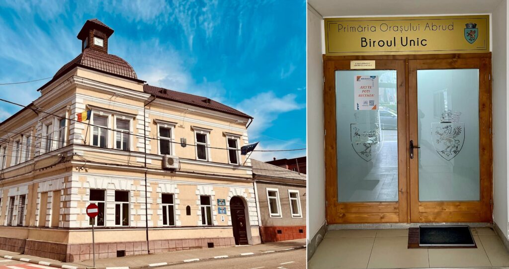Din mai, la intrarea principală a Primăriei Abrud, funcționează un Birou Unic, complet funcțional și operațional