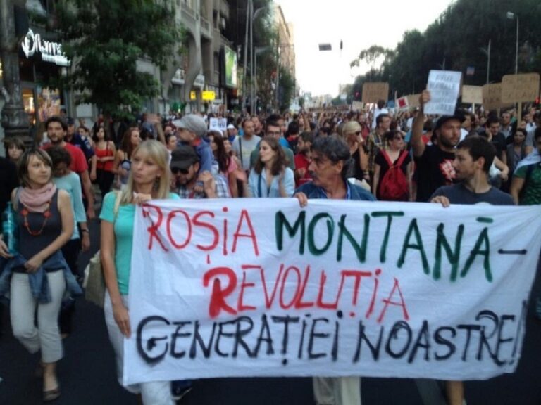 România a fost condamnată la CEDO pentru amenzi date unor protestatari implicați în salvarea Roșiei Montane, în 2013