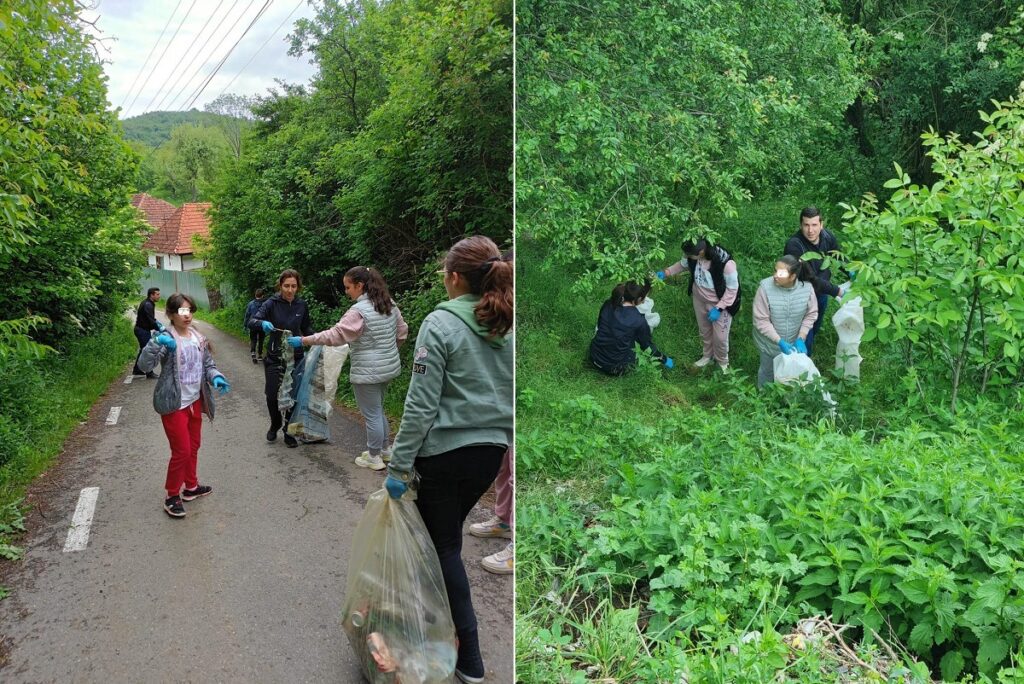 Elevii și profesorii din Vașcău au desfășurat a doua acțiune de ecologizare în Câmp și Colești