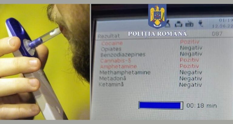 Polițist către șofer drogat: „Cocaină și cannabis pozitiv!” Șofer: „Am mâncat o salată cu oțet!”