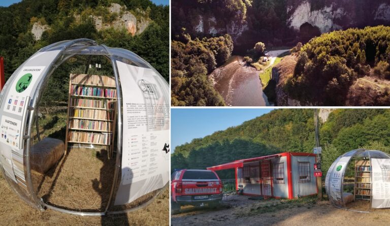 Biblioteca în iglu a ajuns în zona Şuncuius din Munţii Pădurea Craiului