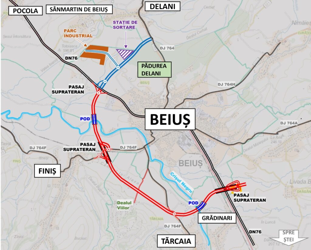 Centura Beiuș, prelungită înspre Delani: Au fost aprobați indicatorii tehnico-economici