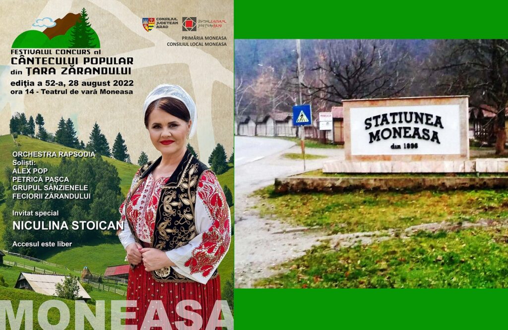 Programul Festivalului Concurs al Cântecului Popular din Țara Zarandului de la Moneasa