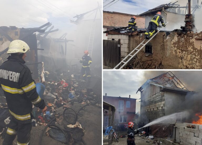 (VIDEO) Mai multe case au luat foc în Gilău: Incendiul este de proporții!