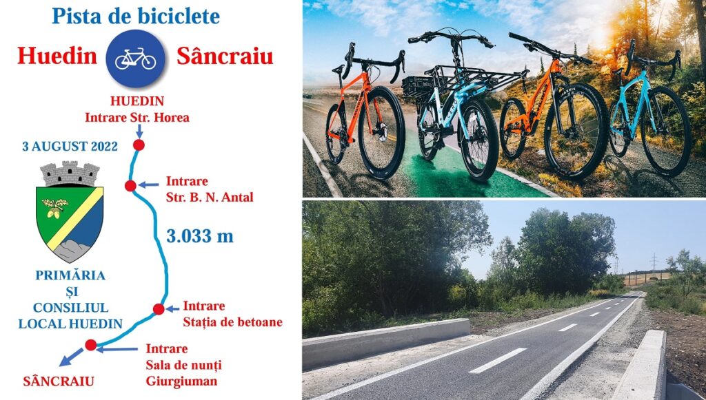 Se inagurează o pistă de biciclete la poalele Vlădesei: Orașul Huedin trece în zodia velo!