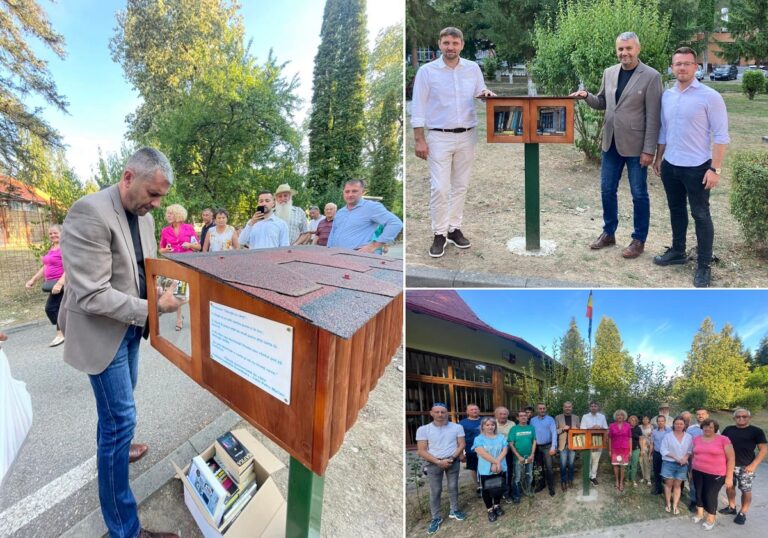 „Căsuța cu Cărți” din Geoagiu, cărți care pot fi lecturate gratuit, în aer liber! Prefectul Marian: Un plus de valoare adus comunității din Geoagiu!