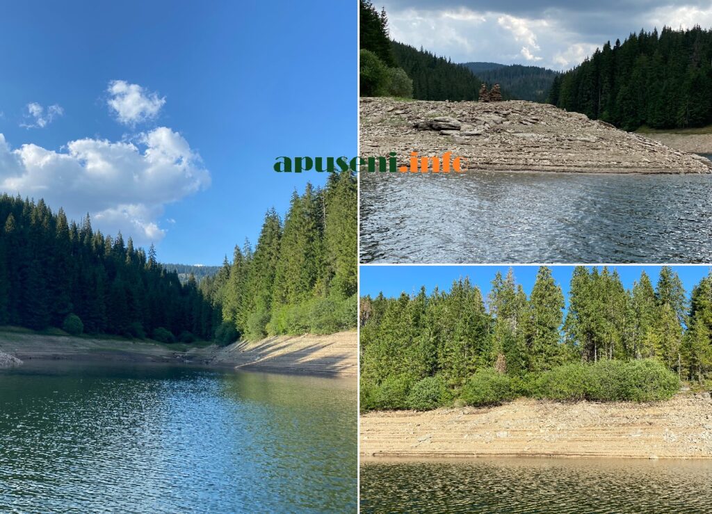 Noi FOTOGRAFII cu nivelul scăzut al apei din lacul Beliș-Fântânele
