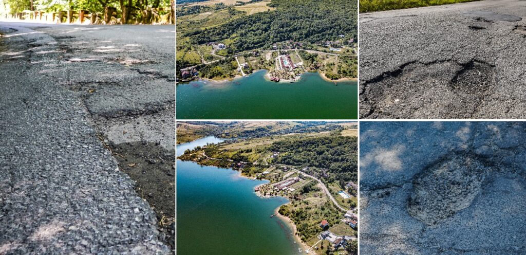 Cum arată drumul spre lacul Cinciș, perla de smarald a Hunedoarei? MIZERABIL!