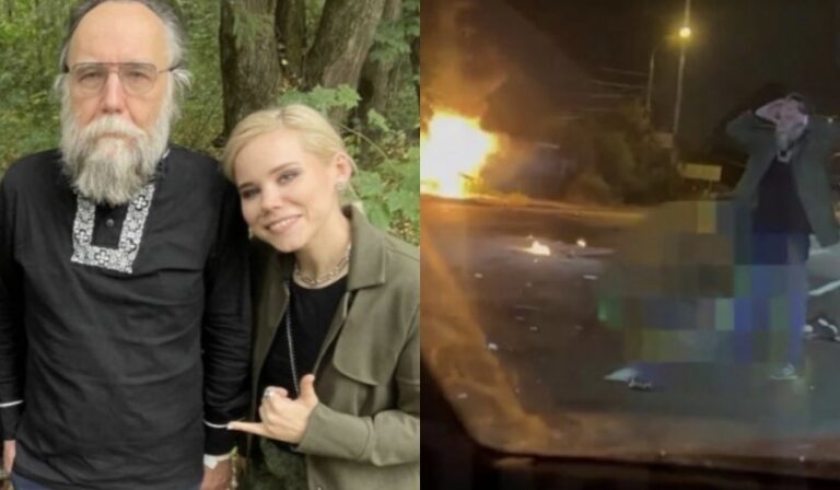 (VIDEO) Mașina în care se afla fiica lui Aleksandr Dughin, „creierul lui Putin”, a explodat în mers, aseară, la Moscova