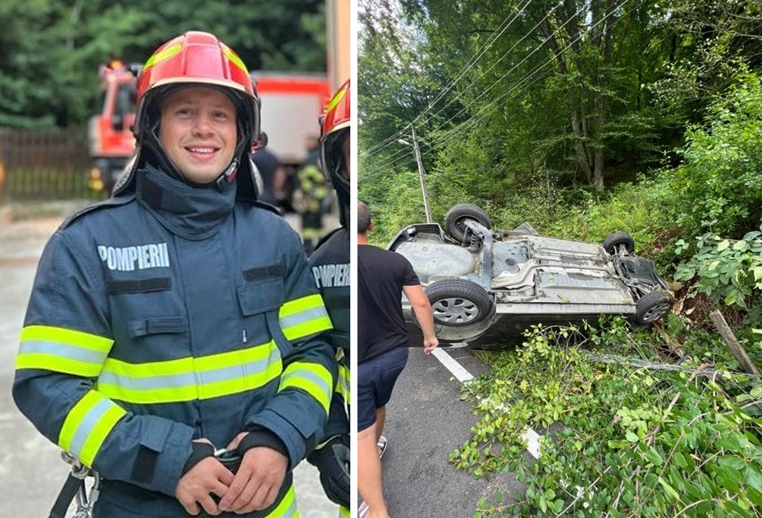 Un pompier din Aleșd, aflat în concediu, a salvat  două victime implicate într-un accident rutier
