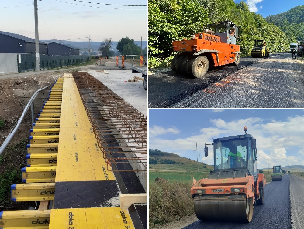 A fost așternut deja primul strat de asfalt pe DJ 107M, tronsonul Băișoara – Surduc – Buru – limită cu județul Alba 