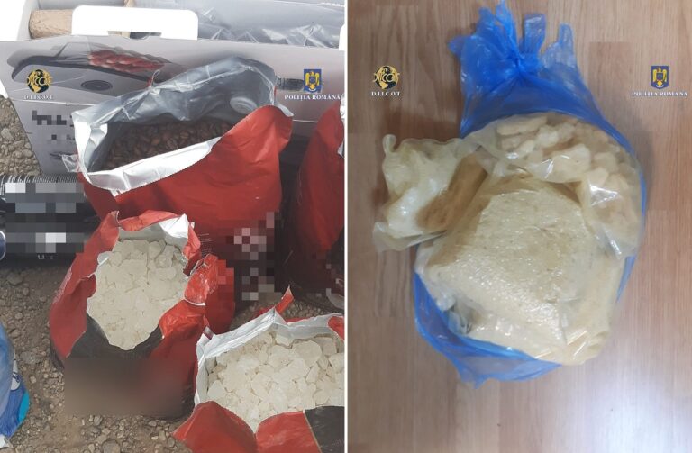 (VIDEO) Doi bărbați, prinși cu peste 8 kg de droguri în mașină, în Gilău, după ce au fost percheziționați de polițiști
